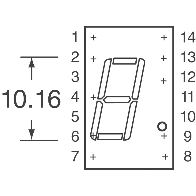 SC04-11GWA Kingbright  Modules d'affichage - Caractères et chiffres à LED